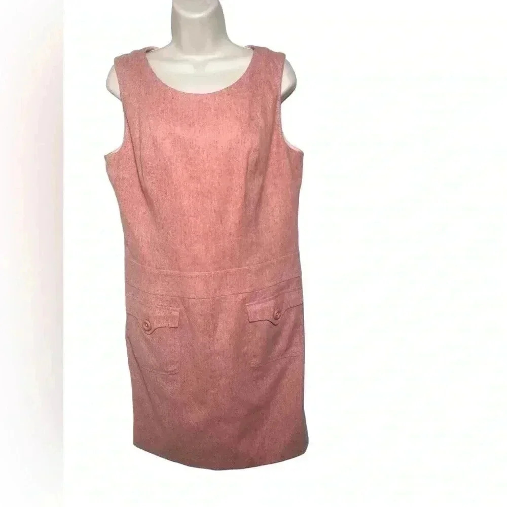 Ann Taylor Loft Pink Tweed Dress 8